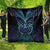 Suicide Prevention New Zealand Quilt Aotearoa Maori Butterfly Mix Silver Fern - Polynesian Pride