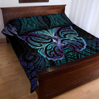 Suicide Prevention New Zealand Quilt Bed Set Aotearoa Maori Butterfly Mix Silver Fern - Polynesian Pride