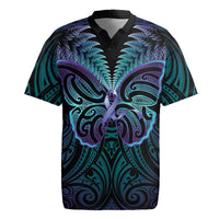 Suicide Prevention New Zealand Rugby Jersey Aotearoa Maori Butterfly Mix Silver Fern - Polynesian Pride