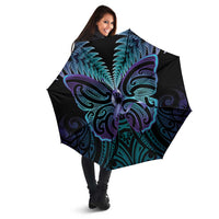 Suicide Prevention New Zealand Umbrella Aotearoa Maori Butterfly Mix Silver Fern - Polynesian Pride