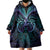 Suicide Prevention New Zealand Wearable Blanket Hoodie Aotearoa Maori Butterfly Mix Silver Fern - Polynesian Pride
