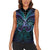 Suicide Prevention New Zealand Women Sleeveless Polo Shirt Aotearoa Maori Butterfly Mix Silver Fern - Polynesian Pride