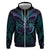 Suicide Prevention New Zealand Zip Hoodie Aotearoa Maori Butterfly Mix Silver Fern - Polynesian Pride