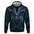Suicide Prevention New Zealand Zip Hoodie Aotearoa Maori Butterfly Mix Silver Fern - Polynesian Pride
