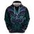 Suicide Prevention New Zealand Zip Hoodie Aotearoa Maori Butterfly Mix Silver Fern - Polynesian Pride
