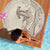 Beige Hawaii Beach Blanket Hammerhead Shark Tattoo Curve Polynesian - Polynesian Pride