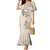 Beige Hawaii Family Matching Mermaid Dress and Hawaiian Shirt Hammerhead Shark Tattoo Curve Polynesian - Polynesian Pride