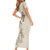 Beige Hawaii Family Matching Short Sleeve Bodycon Dress and Hawaiian Shirt Hammerhead Shark Tattoo Curve Polynesian - Polynesian Pride
