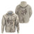 Beige Hawaii Hoodie Hammerhead Shark Tattoo Curve Polynesian - Polynesian Pride