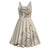 Beige Hawaii Midi Dress Hammerhead Shark Tattoo Curve Polynesian - Polynesian Pride