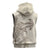 Beige Hawaii Sleeveless Hoodie Hammerhead Shark Tattoo Curve Polynesian - Polynesian Pride