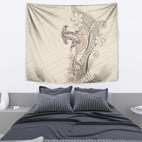 Beige Hawaii Tapestry Hammerhead Shark Tattoo Curve Polynesian - Polynesian Pride