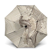 Beige Hawaii Umbrella Hammerhead Shark Tattoo Curve Polynesian - Polynesian Pride