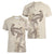 Beige Hawaii Women V-Neck T-Shirt Hammerhead Shark Tattoo Curve Polynesian - Polynesian Pride