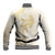 Gold and White Hawaii Baseball Jacket Hammerhead Shark Tattoo Curve Polynesian - Polynesian Pride