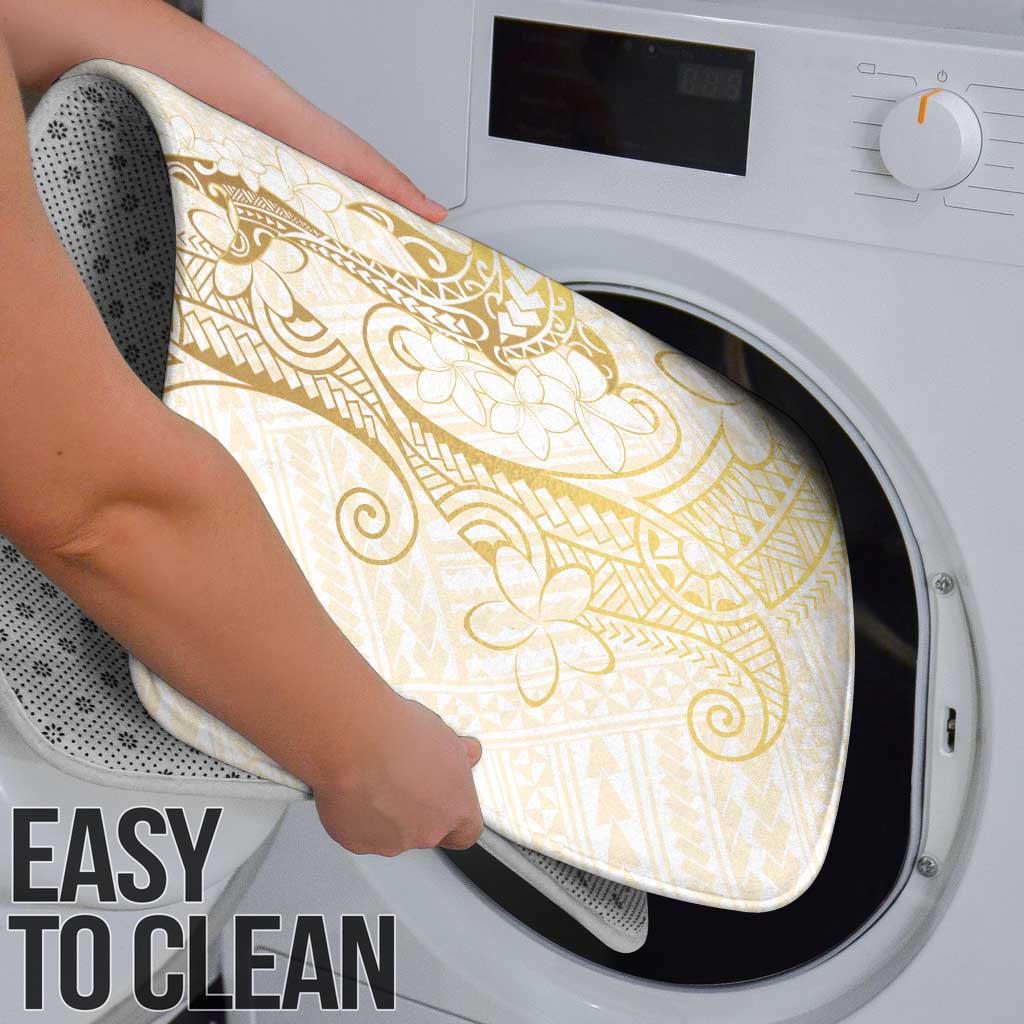 Gold and White Hawaii Bathroom Set Hammerhead Shark Tattoo Curve Polynesian - Polynesian Pride