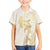 Gold and White Hawaii Family Matching Long Sleeve Bodycon Dress and Hawaiian Shirt Hammerhead Shark Tattoo Curve Polynesian - Polynesian Pride