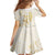 Gold and White Hawaii Family Matching Mermaid Dress and Hawaiian Shirt Hammerhead Shark Tattoo Curve Polynesian - Polynesian Pride
