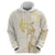 Gold and White Hawaii Hoodie Hammerhead Shark Tattoo Curve Polynesian - Polynesian Pride