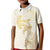 Gold and White Hawaii Kid Polo Shirt Hammerhead Shark Tattoo Curve Polynesian - Polynesian Pride