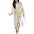 Gold and White Hawaii Off The Shoulder Long Sleeve Dress Hammerhead Shark Tattoo Curve Polynesian - Polynesian Pride