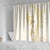 Gold and White Hawaii Shower Curtain Hammerhead Shark Tattoo Curve Polynesian - Polynesian Pride