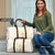 Gold and White Hawaii Travel Bag Hammerhead Shark Tattoo Curve Polynesian - Polynesian Pride