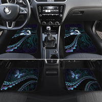 Personalised Polynesia Suicide Prevention Month Car Mats Brave Strong Butterfly Teal Purple Ribbon