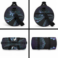 Personalised Polynesia Suicide Prevention Month Duffle Bag Brave Strong Butterfly Teal Purple Ribbon
