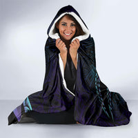 Personalised Polynesia Suicide Prevention Month Hooded Blanket Brave Strong Butterfly Teal Purple Ribbon