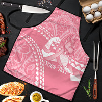 Personalised Polynesia Breast Cancer Awareness Apron Brave Strong Butterfly Pink Ribbon