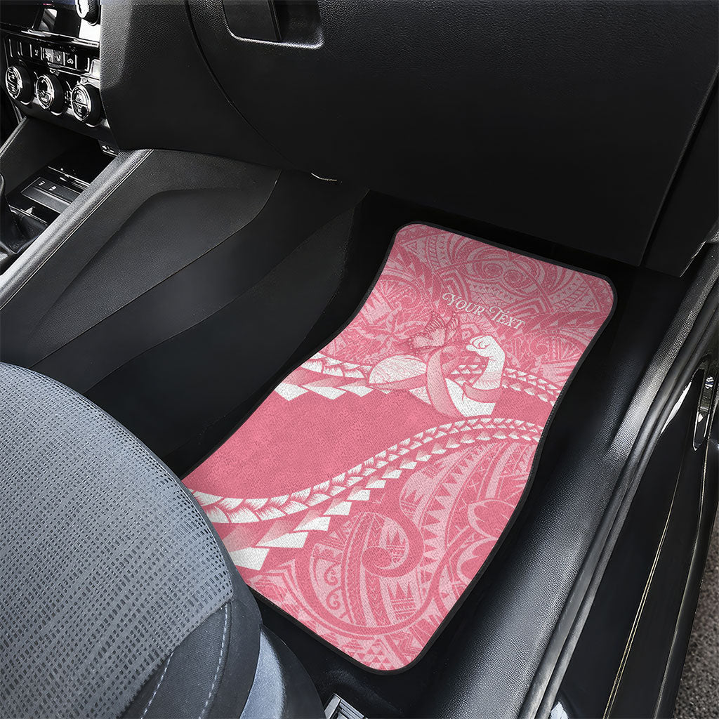 Personalised Polynesia Breast Cancer Awareness Car Mats Brave Strong Butterfly Pink Ribbon