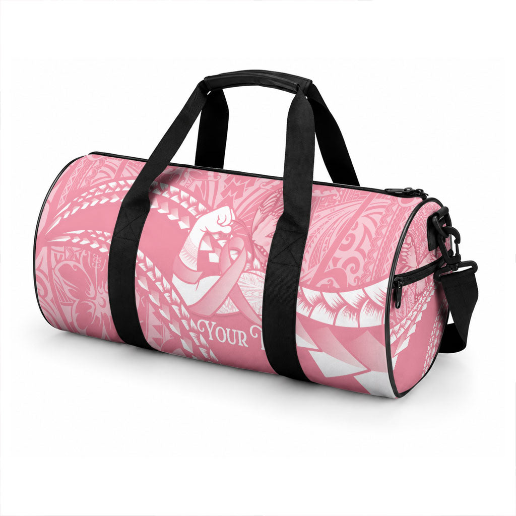 Personalised Polynesia Breast Cancer Awareness Duffle Bag Brave Strong Butterfly Pink Ribbon