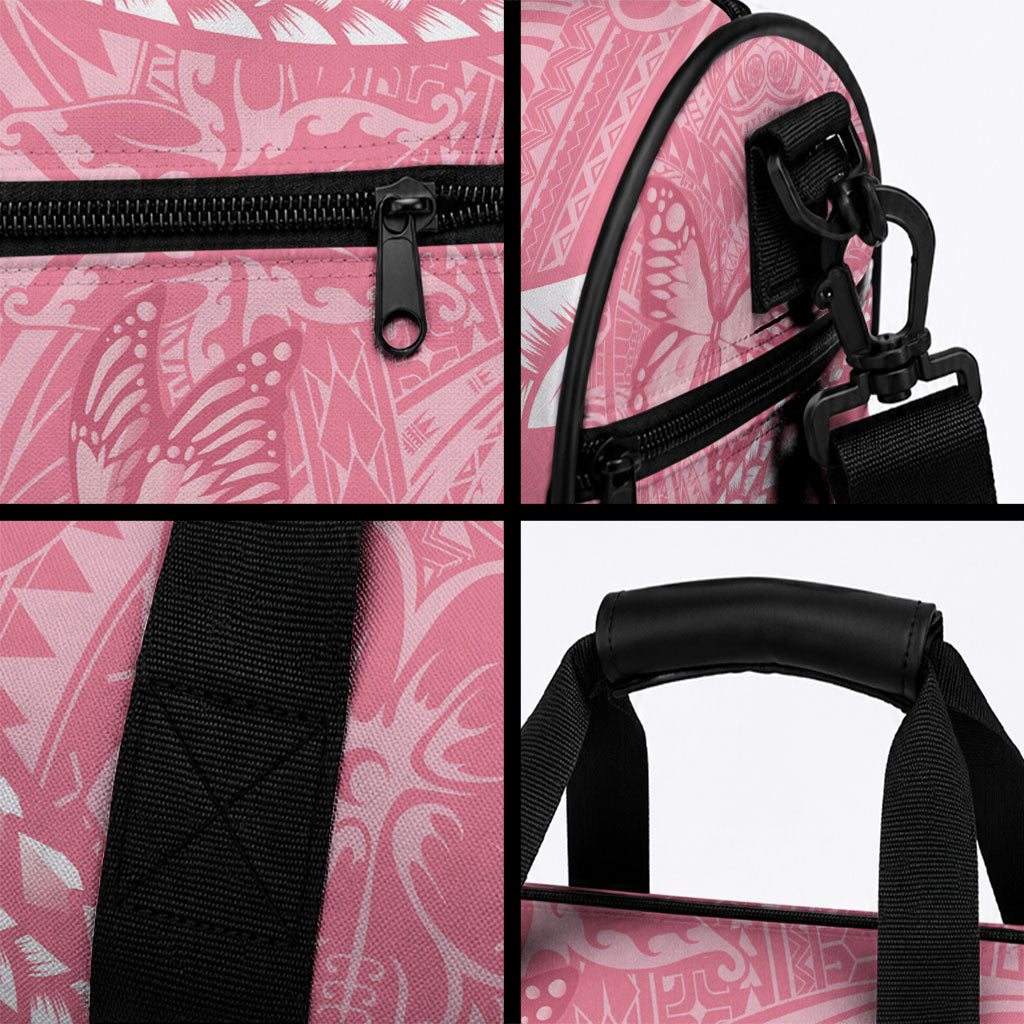 Personalised Polynesia Breast Cancer Awareness Duffle Bag Brave Strong Butterfly Pink Ribbon