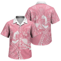Personalised Polynesia Breast Cancer Awareness Family Matching Off Shoulder Maxi Dress and Hawaiian Shirt Brave Strong Butterfly Pink Ribbon LT14 Son's Shirt Pink - Polynesian Pride
