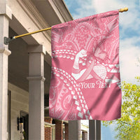 Personalised Polynesia Breast Cancer Awareness Garden Flag Brave Strong Butterfly Pink Ribbon