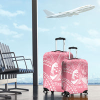 Personalised Polynesia Breast Cancer Awareness Luggage Cover Brave Strong Butterfly Pink Ribbon