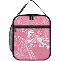 Personalised Polynesia Breast Cancer Awareness Lunch Bag Brave Strong Butterfly Pink Ribbon
