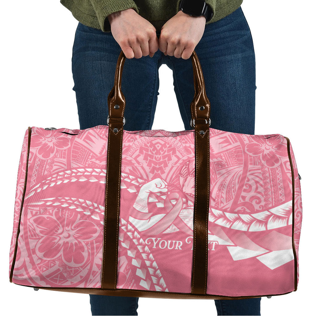 Personalised Polynesia Breast Cancer Awareness Travel Bag Brave Strong Butterfly Pink Ribbon