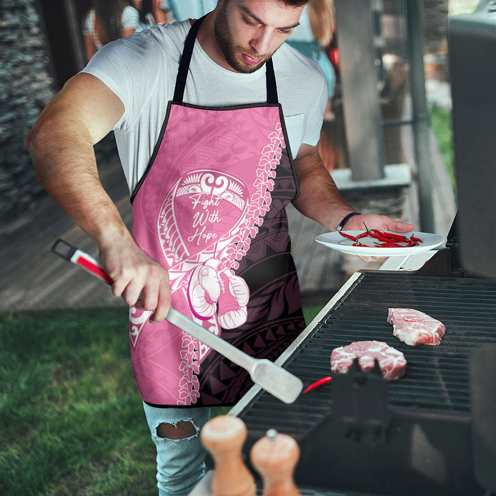 Polynesia Breast Cancer Awareness Apron Fight With Hope Pink Ribbon Boxing Gloves