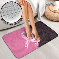 Polynesia Breast Cancer Awareness Bathroom Set Fight With Hope Pink Ribbon Boxing Gloves