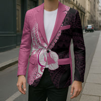 Personalised Polynesia Breast Cancer Awareness Blazer Fight With Hope Pink Ribbon Boxing Gloves