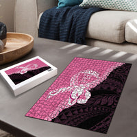 Polynesia Breast Cancer Awareness Puzzle Fight With Hope Pink Ribbon Boxing Gloves
