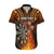 Personalised Polynesian Darts Hawaiian Shirt Fire Burning With Tribal Tattoo LT14 Orange - Polynesian Pride