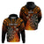 Personalised Polynesian Darts Hoodie Fire Burning With Tribal Tattoo LT14 - Polynesian Pride