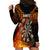 Personalised Polynesian Darts Hoodie Dress Fire Burning With Tribal Tattoo LT14 - Polynesian Pride