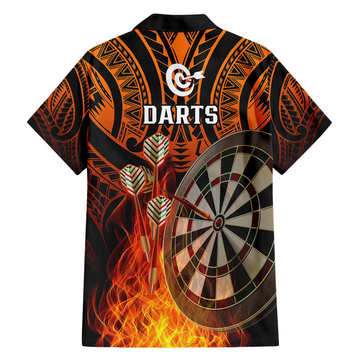 Personalised Polynesian Darts Kid Hawaiian Shirt Fire Burning With Tribal Tattoo LT14 - Polynesian Pride