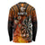 Personalised Polynesian Darts Long Sleeve Shirt Fire Burning With Tribal Tattoo LT14 - Polynesian Pride