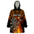 Personalised Polynesian Darts Wearable Blanket Hoodie Fire Burning With Tribal Tattoo LT14 One Size Orange - Polynesian Pride