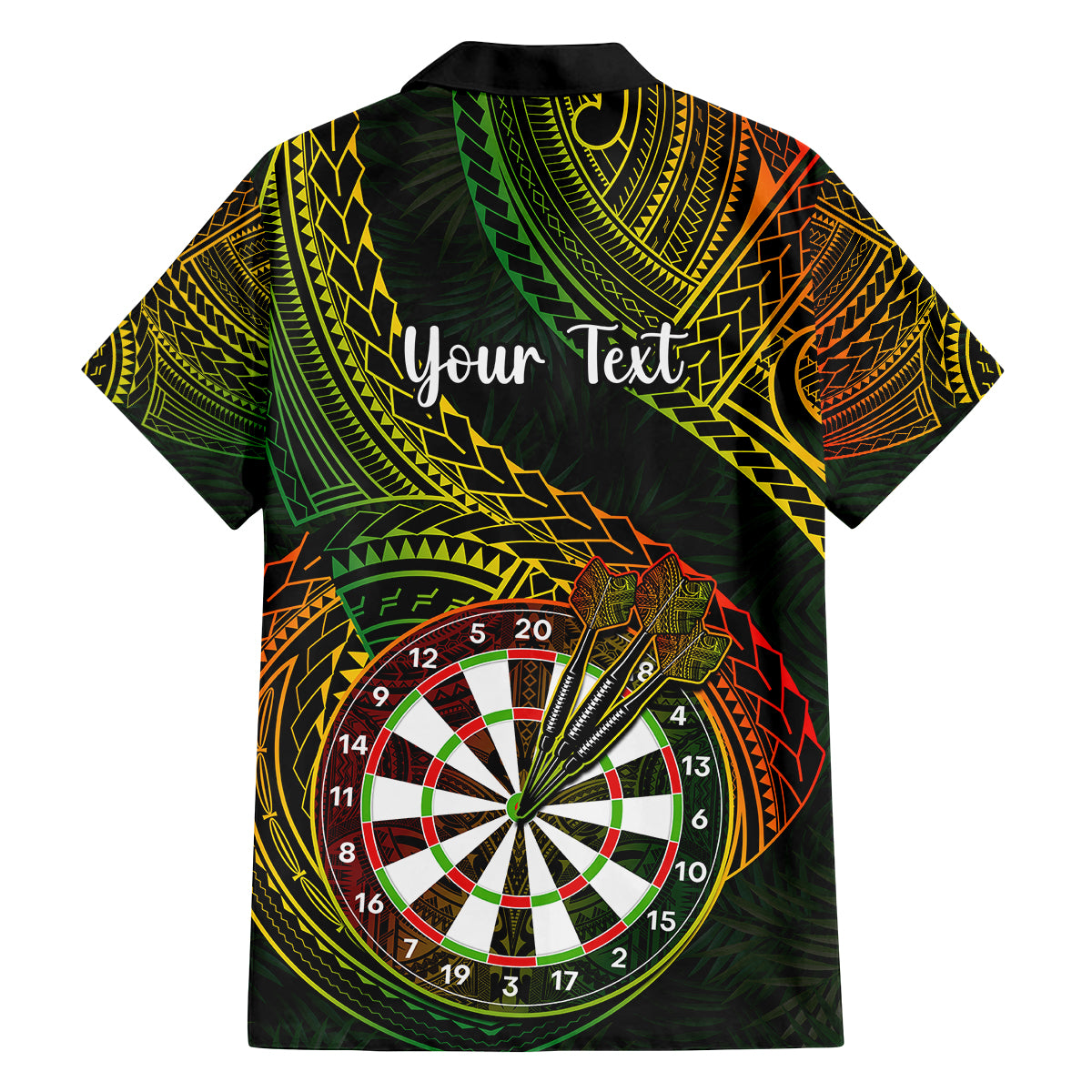 Personalised Polynesian Darts Family Matching Mermaid Dress and Hawaiian Shirt Dart Lovers Tribal Pattern Mix Tropical Leaves LT14 - Polynesian Pride